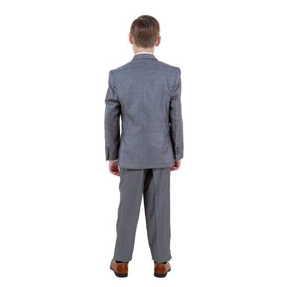 Boys Sharkskin 5pc Gray Suit Set by Tazzio - Picture 4 of 7